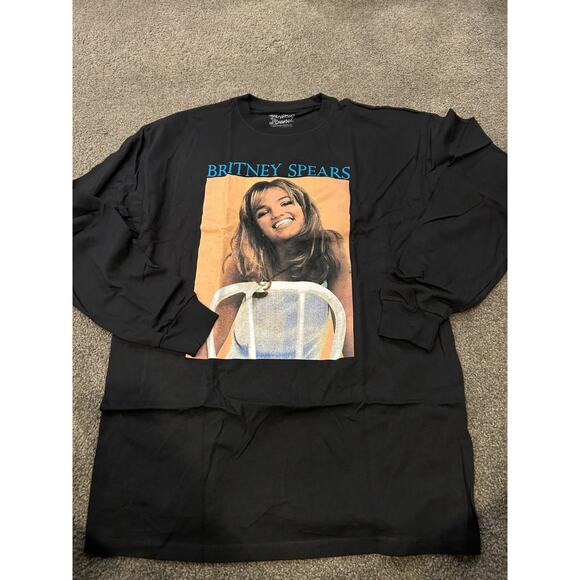 Britney Spears Portait Chair Black and Blue Womans Long Sleeve Size XL - Picture 1 of 3